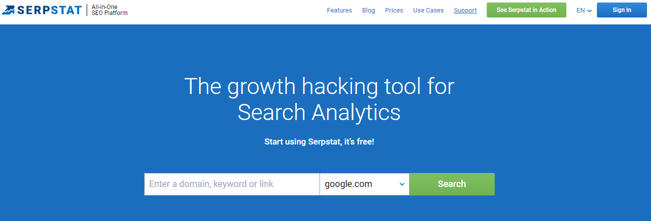 Serpstat backlink analysis tool
