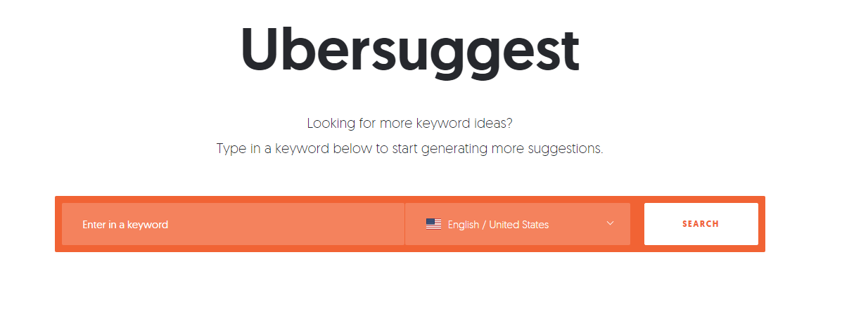 Ubersuggest Keyword Research Tool