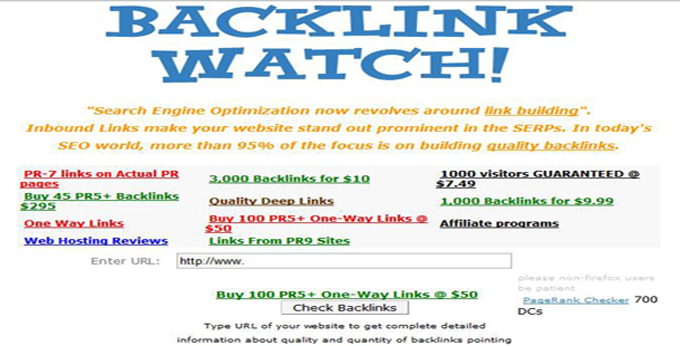 Backlink Watch Keyword Research Tool